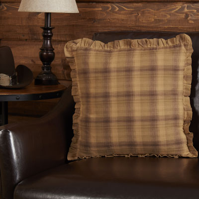 Prescott Filled Pillow Fabric Ruffled 16x16